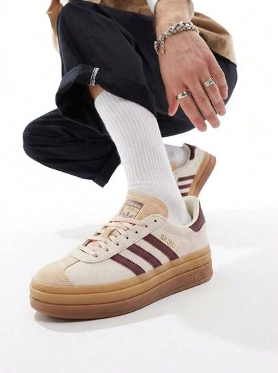 Adidas Gazelle Bold Women's Sneakers Cream White / Maroon / Magic Beige JQ5127