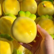 非婴儿适用,青少年/青年适用挤压玩具,减压玩具,超柔软湿菠萝挤压玩具,慢回弹减压挤压玩具 - 彩色 - 查看 2