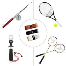1 pieza Cinta envolvente para empuñadura de raqueta, cinta de agarre deportiva perforada antideslizante y resistente al desgaste para raqueta de tenis, raqueta de bádminton - Multicolor - Ver 9