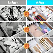 1/2/4/6/8/12 Pcs Adjustable Drawer Dividers, Transparent Expandable Storage Boxes For Clothes And Kitchen Utensils - Clear - View 6
