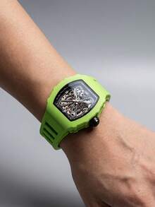 Brand Fashionable Men's Automatic Mechanical Watch, 3ATM Water-Resistant, High-Quality Sports Watch, Suitable For Wearing In Various Occasions, Perfect Gift - Một cỡ - Xem 10
