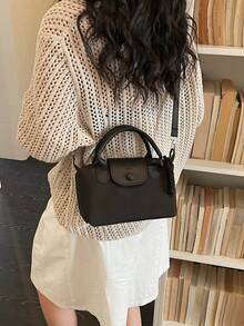 Túi xách nylon thiết kế độc đáo năm 2026, túi đeo vai chéo đa năng kiểu dáng túi bánh bao. - màu đen - Xem 3