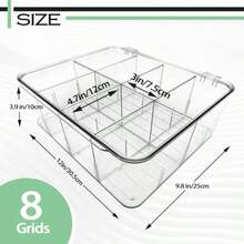 Sock Underwear Dresser Drawer Organizer With Dividers Clear 8 Grids Plastic Storage Box Bin With Lid Small Parts Bead Container For Jewelry Earring Scarves Ties Bras Crafts Fishing Tackle - 8 Grids - View 2