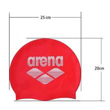 Arena Classic Soft Silicone Swim Cap, Unisex, Suitable For Intense Training, Comfortable Non-Slip, Suitable For Long Hair Swimming - Red - View 2