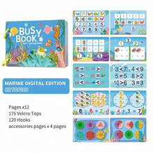 10 piezas Libro de actividades para niños pequeños, libro de pegatinas reutilizables con para aprendizaje preescolar, libro de actividades interactivo con para educación temprana de niños - Libros de educación infantil - Ver 7