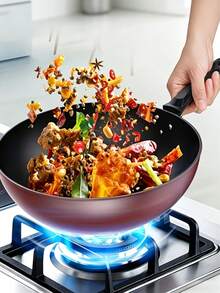 11.02/11.8 Inch Non-Stick Frying Pan + Kitchen Utensil Set - Dishwasher , Suitable For Induction Cooktop, Healthy Cooking, Reduces Oil Smoke, Suitable For Gas And Induction Cooktop, Comes With Lid, Suitable For Frying Eggs, Steak, Pancakes, Non-Stick Wok - View 5