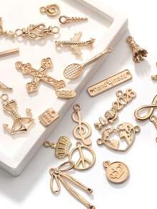 1 Packung sortierte goldfarbene Metall Seestern & Schmetterling DIY Anhänger Charms, für Schmuckherstellung Zubehör - Verschiedenfarbig - Übersicht 6