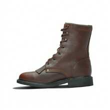 Genuine Leather Cattleman Style Barb Shoes With Comfortable Insole, Non-Slip Sole, Light And Comfortable - Coffee Brown - View 7