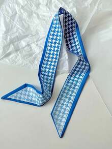 4 pièces Bandeaux Bleu Klein - 4 styles de foulards en soie pour femmes | Accessoires pour fête, mariage, bohème. Bandeau, serre-tête, couvre-chef d'automne/hiver, bandeau nœud, bandeau doux pour cheveux d'été, vacances bohèmes, plage - Multicolore - Voir 5