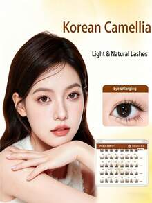 40 Pcs Lash Clusters Individual Lashes, Dual Eye-Widening, Instant Big Eyes, Natural Youthful Look, Soft Wispy DIY Eyelash Extensions For Low-Set Eyes - View 1