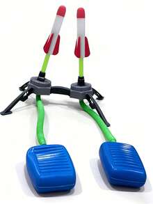 Dual Foot Rocket Launcher Toy, Children's Stomp Rocket Launcher Toy Set, Includes 2 Rocket Bodies, Features Dual Play Modes, Soft Head End, Won't Cause Harm, Can Launch Up To 40 Meters High, Parent-Child Interactive Outdoor Game Toy, Perfect For Backyard Lawn, Park, Beach, Camping And Family Gathering Occasions, Suitable For Indoor And Outdoor Play, Ideal Birthday Gift Choice For 3-12 Year Old Boys/Girls, Christmas Gift, Halloween Gift - Multicolor - View 12