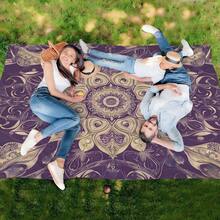 1 tấm chiếu trải biển họa tiết Mandala phong cách Bohemian, kích thước cực lớn, nhẹ và bền. Lý tưởng cho du lịch, cắm trại và dã ngoại. Kích thước cực lớn dành cho người lớn. Rất phù hợp cho bãi biển và các hoạt động ngoài trời. Thảm dã ngoại - C - Xem 2