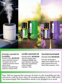 180ml Car Humidifier, Auto Shut-Off, USB Powered, 2 Mist Modes, Ultrasonic Quiet, Aromatherapy Diffuser, LED Light. Black/White, 6 Fragrances. Suitable For Car/Office/Bedroom/Hotel. Combo Set. Car Accessories. - A - View 18