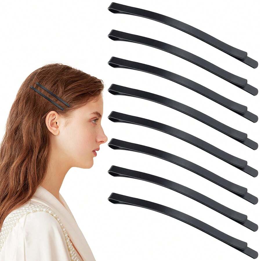 1/12 piezas Pinzas de metal negro extra grandes, Horquillas, Accesorios para el cabello, Adecuados para moños de cabello grueso y largo, Garras casuales, Pinzas para el cabello, Horquillas, Útiles escolares, Festival, Fiesta