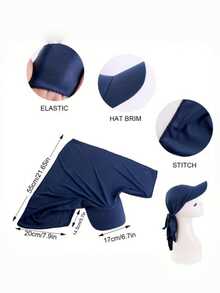 2pcs Brimmed Visor Scarf Hat, Tie-Up Baseball Cap, Ribbon Sun Hat - Multicolor - View 2