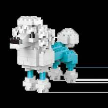 Mini juguete de bloques de construcción de perro salchicha para adultos y niños: diseño detallado y realista, juego de construcción divertido y educativo - Caniche - Ver 5