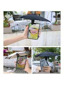 Outdoor Phone Sun Shade Umbrella With Small Clip, Suitable For Beach, Photography And Car Use. UV Protection And Anti-Glare Design - Multicolor - View 4