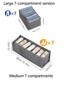 1件衣物收納盒 褲子收納盒 不織布收納盒 抽屜收納袋 分隔收納袋 緊身褲收納盒 學用品 返校季 大學生 學生收納袋 教師收納袋 - 灰色 - 查看 7