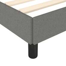 vidaXL Bettgestell ohne Matratze Dunkelgrau 80x200 cm Stoff - Grau - Übersicht 7
