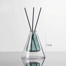Double Layer Triangle Glass Aromatherapy Glass Bottle For Wedding Centerpiece Tealight Candle Holder Modern Home Decorations - Style B-amber - View 8