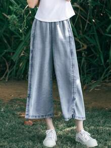 Women Pants - Blue - View 9