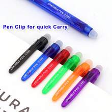 【Premium Writing Tools】6支裝塑膠可擦拭水性筆，0.5mm細筆尖，塑膠握把設計增加舒適感，6色可選，易擦拭水性筆，適合繪圖與書寫｜學生文具｜開學用品 - 多色 - 查看 9