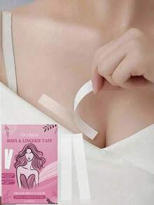 Cinta adhesiva antideslizante para ropa, cinta adhesiva doble cara impermeable para camisas y lencería - cinta corporal suave para mujeres, unión de tela resistente todo el día - Multicolor - Ver 2