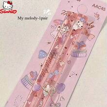 SANRIO 三丽鸥可爱卡通亚克力筷子 1双/2双 大耳朵狗旋律可爱卡通筷子 情侣筷子 透明便携筷子 礼品筷子 筷子 中式婚礼筷子礼盒套装 盒装筷子 筷子助手 折叠筷子 旅行筷子 情侣礼物 三丽鸥设计 可爱筷子 光滑表面 卫生筷子 可重复使用筷子 情侣礼物 美食爱好者 - 查看 9