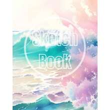 Sketch Book: Sketchbook Blank Paper Pad 8.5" x 11" - Notebook 120 Pages Blank Paper Book For Drawing Writing Painting Sketching or Doodling ... Premium pastel wave design cover page - Blanco - Ver 5