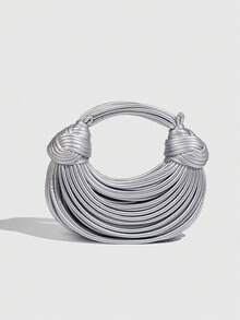 Golden Noodle Bag 2026 新款手工编织打结手提晚宴包 - 彩色 - 查看 10