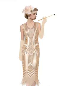 Bộ phụ kiện dạ hội hóa trang thập niên 1980 gồm 5 món, phụ kiện trang phục cô gái Flapper thập niên 1920, đồ trang trí tiệc Gatsby thập niên 20 sôi động, bộ trang phục cô gái Flapper bao gồm băng đô lông vũ, vòng cổ, găng tay, bông tai và ống đựng thuốc lá. - Nhiều màu - Xem 4