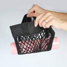 40*25CM Red de almacenamiento para coche, bolsa de malla elástica de doble capa, bolsa organizadora de maletero (Negro) - Red de almacenamiento - Ver 4