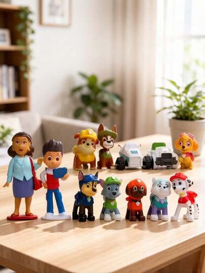  Bộ 12 món trang trí bánh sinh nhật chủ đề Paw Patrol, bao gồm các nhân vật và phương tiện ngẫu nhiên như Rubble, Chase, Zuma, Sky, Everest, Tracker, Rocky, Skye, Rex, Wildcat, Liberty. Đồ trang trí và phụ kiện tiệc sinh nhật chủ đề Paw Patrol với nhiều nhân vật khác nhau.