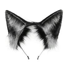 Red Fox Matching Ear & Tail Plush Accessories, Furry Cosplay Props For Anime Convention, Halloween Party, Fox-Themed Outfit - A - View 6