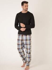 Men Thermal Underwear Tops - Blue - View 6