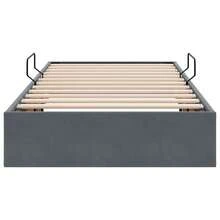 vidaXL Ottoman Bettgestell mit Speicher Dunkelgrau 100 x 200 cm Samt - Grün - Übersicht 7