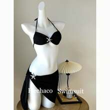 Swim Gear Sets - Black Three Piece Suit - View 6