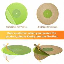 Shoze Anti-Static Acrylic Disc Player Pad, Vinyl Turntable Slipmat Mat, Vibration Reduction Design, Optimizes Audio Performance With Tighter Sound And Pure Clear Bass For Home Entertainment - Green - View 4