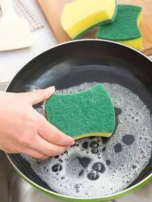 1pc Thick Double-Sided Cleaning Sponge Set - Suitable For Heavy-Duty Home Cleaning, Gentle On Tableware, Also Applicable For Commercial Cleaning Services - Reusable, Highly Absorbent, Easy To Clean! - Multicolor - View 2