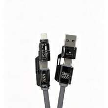 Kabel Pengisian Cepat 4-in-1 dengan Daya Maksimum 240W, Kabel Pengisian Ganda Dua Kepala dengan Port USB-A/Type-C/Lightning, Kompatibel dengan iPhone 17 Air/16/15/14 Plus/13/12/11 Pro Max, S25/S24/S23, dan Perangkat Lainnya, Kabel Pengisian Super Cepat 240W, Kombo Kabel Pengisian Cepat Multifungsi 4-in-1 dengan Port USB-A/Type-C/Lightning, Cocok untuk Tablet dan Perangkat Lainnya - MultiWarna - View 11