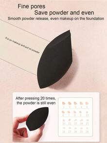 9/6/3pcs Per Jar Black Teardrop Makeup Sponges - Perfect Makeup Application, Latex-Free, Reusable, For Foundation, Contouring, Highlighting, Makeup, Cheap, Room Decor, Vanity, Travel, Bedroom, Makeup Accessories, Puff, Makeup Blender, Powder Puff, Makeup Sponge, Cheap, Stocking Stuffers, Makeup, Makeup Tools, Cheap Stuff, Gifts, Gifts For Women, Christmas Gifts, Giveaways, Travel, Cheap Stuff, Travel Essential - Multicolor - View 3