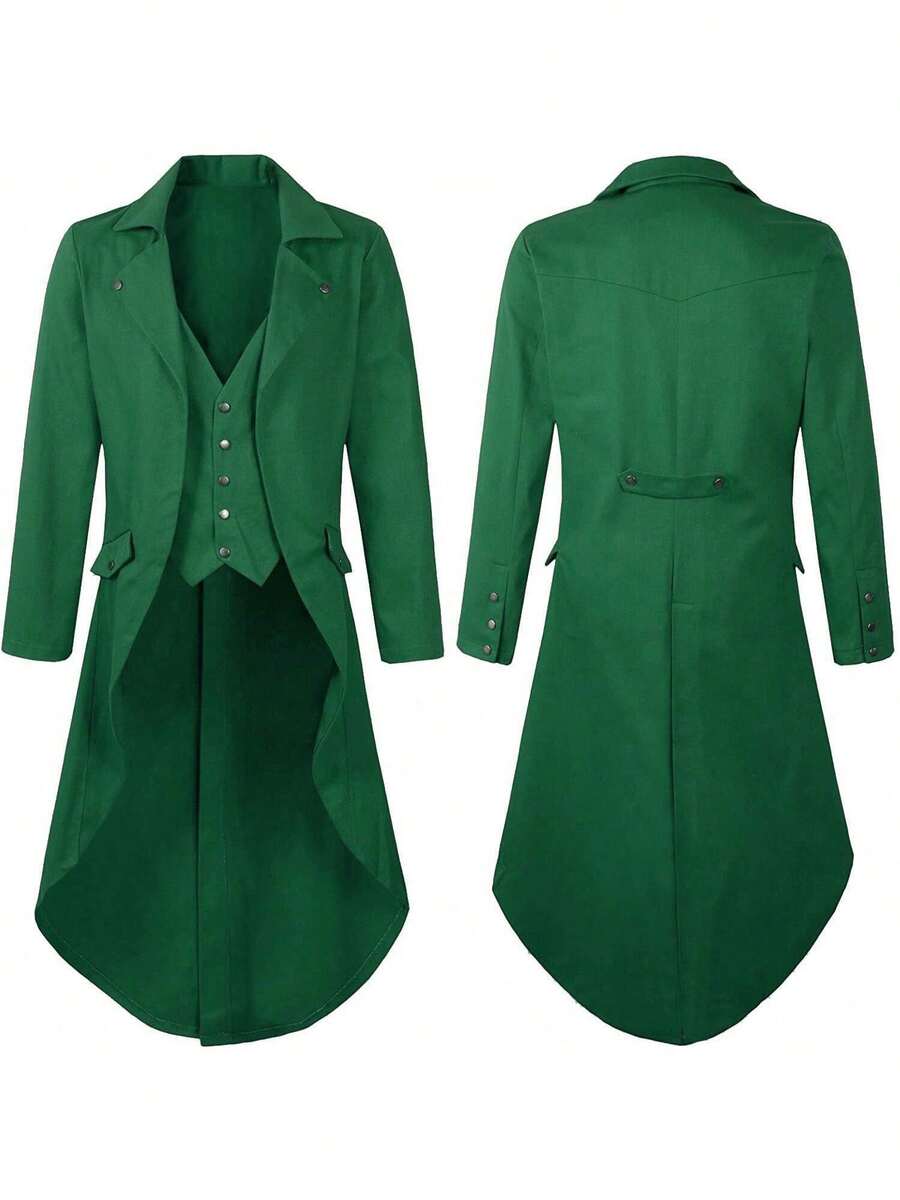 Men Cosplay Clothing - Steam Tuxedo-green - View 1