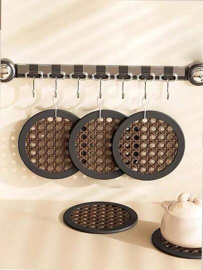 Tấm lót cách nhiệt silicon đan mây, dùng trong gia đình, chống bỏng cho nồi, bát, tấm lót bàn chịu nhiệt, đế lót ly.