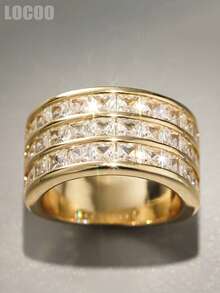 1pc Women's Cubic Zirconia Ring, Suitable For Wedding, Engagement, Anniversary Party, Valentine's Day Gift - 8# - View 20