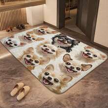 Chihuahua Dog Themed Bathroom Mat, Fashionable Novelty Bath Mat Small Floor Mat Floor Rug, Non-Slip Decorative Bath Mat Front Door Mat Floor Rug For Bathroom Front Door Kitchen Entryway Bedroom Outdoor IndoorHome & Living/Bath Mats/Home Decor/Decorative Textile/Door Mat/Pet Supplies/Pet Feeding & Watering Supplies/Pet Placemats/Bathroom & Laundry MatsThe First Line Of Home Aesthetics | Slip-Resistant And Easy-To-Clean, Redefining Floor Design.Ideal For Kitchens, Entryways, Bathrooms, Balconies, And More. - Multicolor - View 10