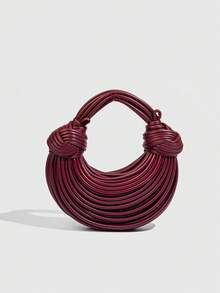 Golden Noodle Bag 2026 新款手工编织打结手提晚宴包 - 彩色 - 查看 7