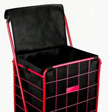 Handy Laundry Shopping Cart Liner, 18" X 15" X 24", Square Bottom, Fits Standard Shopping Cart, Cover And Adjustable Straps For Easy Secure Attachment, Made From Waterproof Material, Black - ColorA - View 2