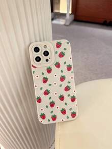 [24h Shipping From DE/FR/ES]Apple 17 16 15 Promax  21 22 23 24 25 26 Ultra Galaxy  13 14 15 Pro Ultra Cute Strawberry Pattern Phone Case Compatible With IPhone15/15Plus/15Pro/15Promax, Kawaii - 1pcs - View 3
