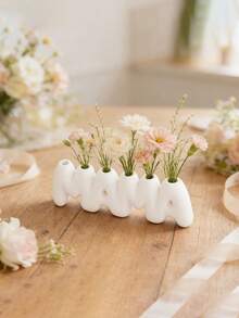 3D Printed "MAMA" Letter Vase - Creative 6-Hole Floral Display, Suitable For Mother's Day - Heartwarming Gift For Mom - Desktop Decor - Multicolor - View 6