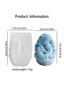 Khuôn silicon làm nhựa - Khuôn silicon 3D hình người mẹ bế hoa, chủ đề tri ân Ngày của Mẹ, dùng để làm nến thơm/xà phòng thủ công/đá khuếch tán tinh dầu/tượng thạch cao, khuôn trang trí Ngày của Mẹ. - Khuôn Nữ Thần - Xem 8
